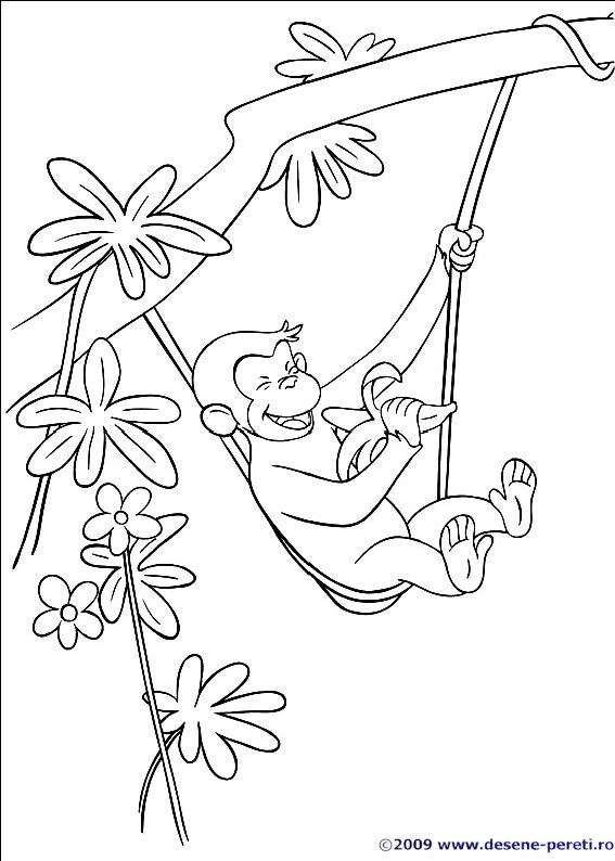 curious george desene colorat